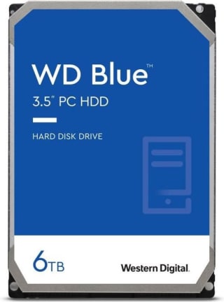 Western Digital WD Blue - Interne SATA Harde Schijf 3.5'' - 6 TB voor €90,60 bij bol.com