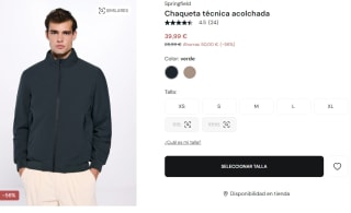 Chaqueta técnica acolchada para Hombre Springfield por 39.99€