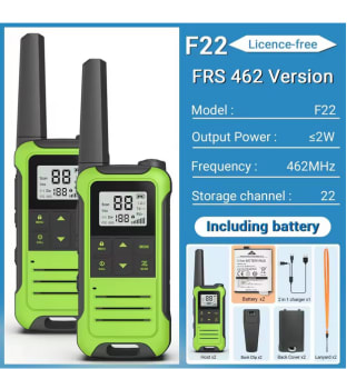 2 Mini Walkie Talkie G FRS Add BAT-GR por solo 22,82€