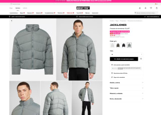 Chaqueta acolchada JACK & JONES ELLIOT Hombre Gris por 17,91€