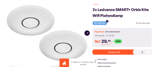 2 Stuks Ledvance SMART+ Orbis Kite Wifi Plafondlampen voor €29,95 bij Ibood
