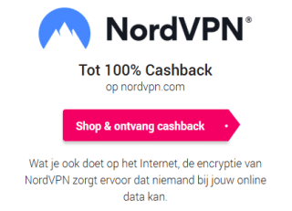 100% Cashback op NordVPN via CashbackXL