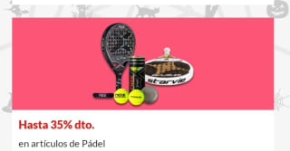 Hasta 35% de Descuento en Padel.
