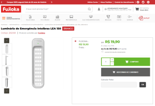Luminária de Emergência da Intelbrás, modelo LEA 150 - R$ 19,90
