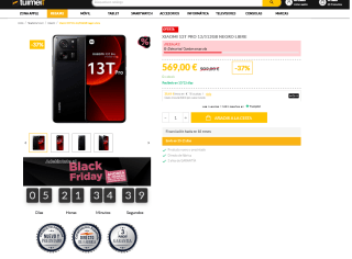 Móvil Xiaomi 13T PRO 12/512GB por 569€