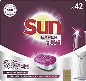 Korting bij Amazon op Sun Expert All-in 1 Extra Power Vaatwastabletten42 tabletten