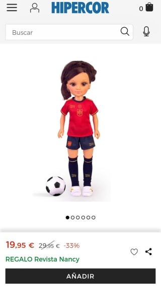 Muñecas Nancy selección española morena por 19,99€