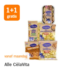 Alle CêlaVíta 1+1 gratis bij de AH