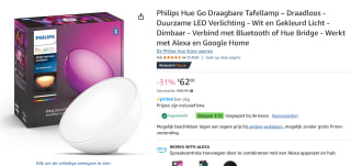 PHILIPS HUE Go v2 draagbare lamp voor €52 dmv code bij Amazon