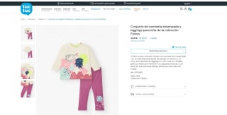 Conjunto de camiseta estampada y leggings para niña de la colección Freezy por 13,20€