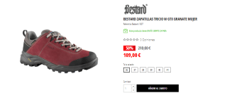 Zapatilla de senderismo Bestard Tricio GTX para mujer por 109€