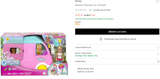 Barbie Chelsea con camper por 16.5€