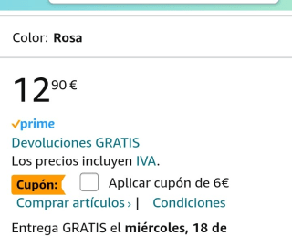Comfook Ventilador de Mano, Portátil y Silencioso por 6,90€.