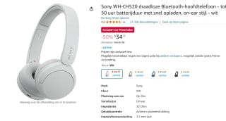 Sony WH-CH520 draadloze Bluetooth koptelefoon voor €34,77