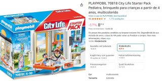 Playmobil Starterpack Kinderarts (70818) voor €8,88 bij Amazon