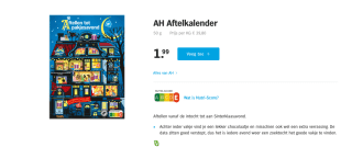 AH Aftelkalender voor €1,99