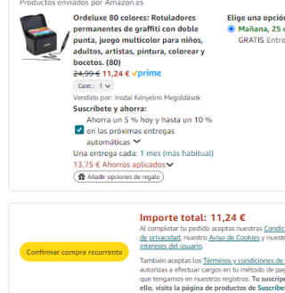 80 Rotuladores permanentes de graffiti con doble punta por 11,24€