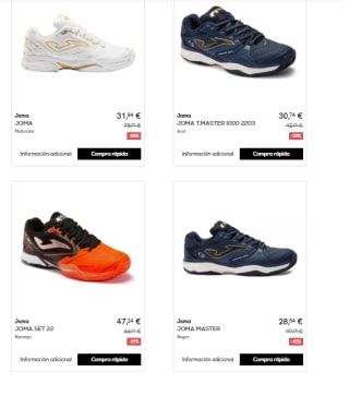 Recopilacion de Zapatillas de Padel JOMA con Hasta 60% de Descuento en Privalia