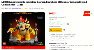 Lego Mighty Bowser 71411 voor €162,99 bij Bol.com