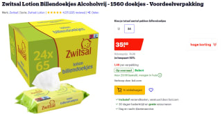 Zwitsal Lotion Billendoekjes Alcoholvrij - 1560 doekjes voor €35,68 bij Bol.com