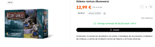 Juego de Mesa Gólems rúnicos (Runewars) por 12.99€