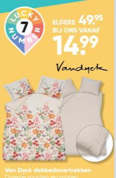 Van Dijck dekbedovertrek vanaf 14,95 bij Big Bazar