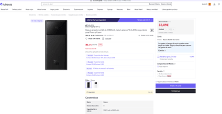 Cargador Baseus portátil 30000mAh batería externa PD 30W por 33,89€