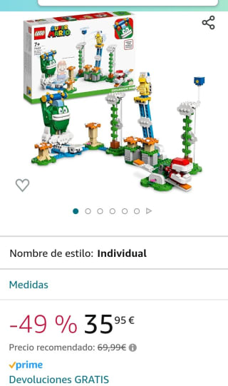 LEGO 71409 Super Mario Set de Expansión por 35,95€.