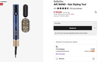 BABYLISS Air Wand AS6550E Föhn Blauw voor €103 bij Zalando