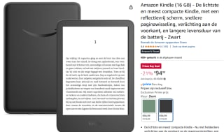 Nieuwe Kindle (16 GB) eReader voor €94,99 met Amazon prime