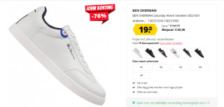 Ben Sherman sneakers voor €19,99 bij Sport-Korting