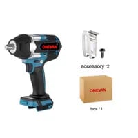 Onevan elektrische slagmoersleutel 1/2" 1800Nm 18V voor €38,63 dmv code bij Wish