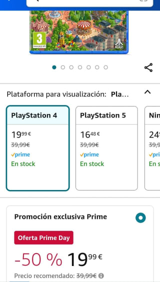 Roller Coaster Tycoon Adventures Deluxe PS4 por 19,99€.