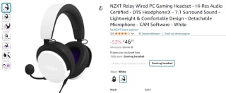 NZXT Relay Headset voor €46,83 bij Amazon