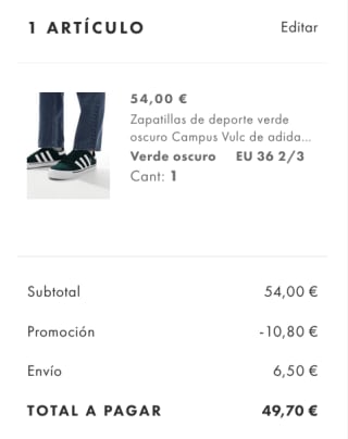 Zapatillas Adidas Campus Vulc Hombre por solo 43,20€