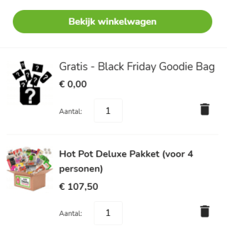 Gratis goodiebag t.w.v. €15 bij je bestelling bij Amazing Oriental webshop