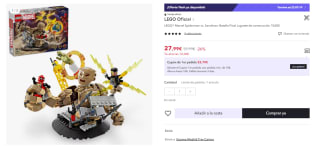 Lego Marvel Spiderman vs. Sandman: Batalla Final 76280 por 27.99€ (Cuenta Nueva 17.99€)