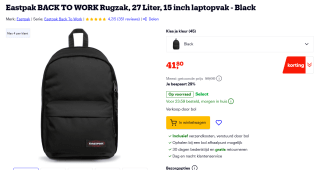 Eastpak Back To Work black voor €41,80 bij bol