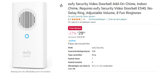 Eufy Additional Doorbell Chime voor €29 met Amazon prime