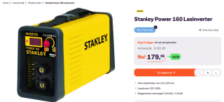 Stanley Lassen - Inverter 160 voor €188,90 bij Ibood