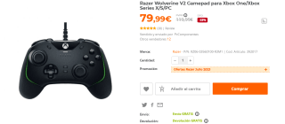 Mando Razer Wolverine V2 Chroma, Compatible con Xbox Series S;Xbox Series X;Xbox One;PC, Con Cable