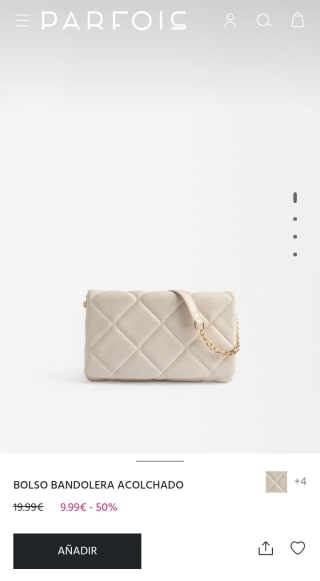 Bolso Bandolera acolchado por 9,99€.