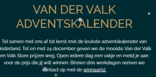 Tel af tot kerst met de Van der valk advent kalender