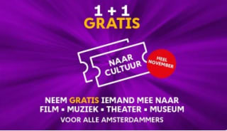 2e kaartje gratis voor cultuur in Amsterdam