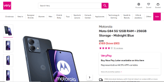 Motorola Moto G84 5G 12GB + 256GB Smartphone - £169