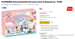 PLAYMOBIL Princess Magic - Adventskalender Kerstmis onder de Regenboog voor €15 bij Bol