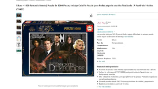 Puzle de 1000 piezas marca edica Fantastic Beasts por sólo 6,60€