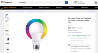 Lâmpada Bulbo da Elsys em Led com RGB - R$ 33,90