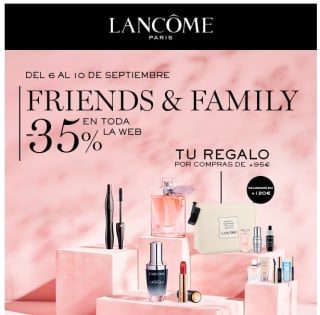 -35% de descuento en Lancome y regalo por compra de +120€