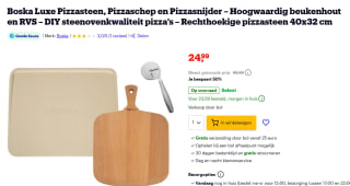 Boska Luxe Pizzasteen, Pizzaschep en Pizzasnijder voor €24,99 bij Bol